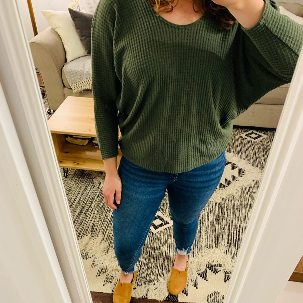 Waffle knit top